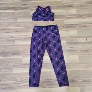 Victoria's Secret Sports 2 Pc Workout Set-  Women's SIZE Large Black Panther